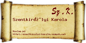 Szentkirályi Karola névjegykártya